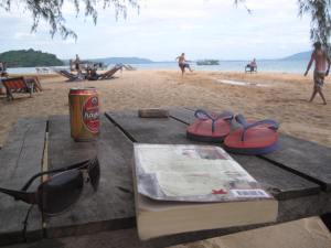 Island reading off the coast of Cambodia.